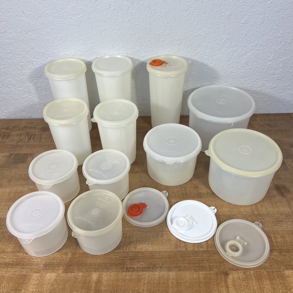 Vintage TUPPERWARE Lot - Round Storage Containers W/ Lids
